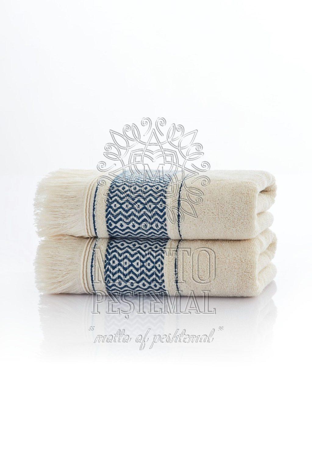 Turkish Bath Towel Jacquard Border MOT 015 Motto Peshtemal